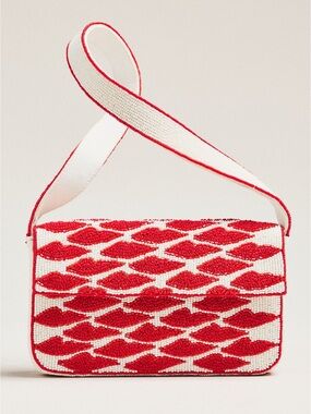 ANTHROPOLOGIE Fiona Beaded Bag: Icon Edition Lips